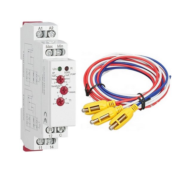 Niveauregulierung SET Schaltrelais GRL-02 U 24-240V AC/DC für Niveauregelung inkl.Sensoren